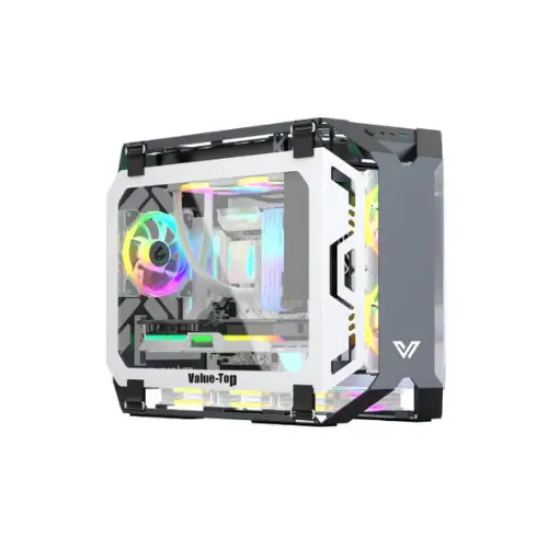 Value Top Mloong Series X-ERA Shining Grey Mini Tower Open-Frame Gaming ...